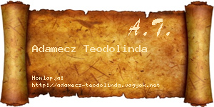 Adamecz Teodolinda névjegykártya